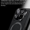 For Xiaomi 15S Pro Magnetic Case PU TPU PC Phone Back Cover with Metal Lens Frame