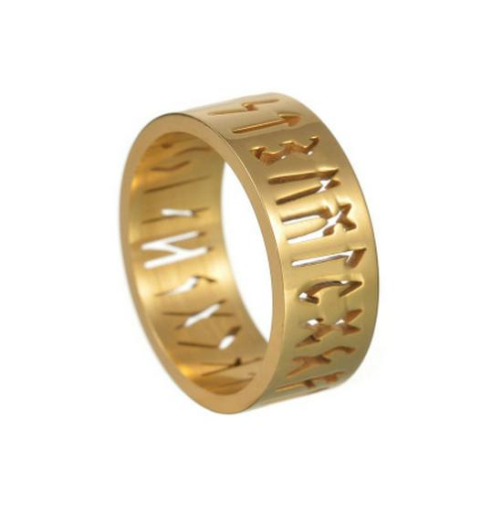 2023 Nordic Viking Runic Titanium Steel Proposal Jewelry for Men and Women