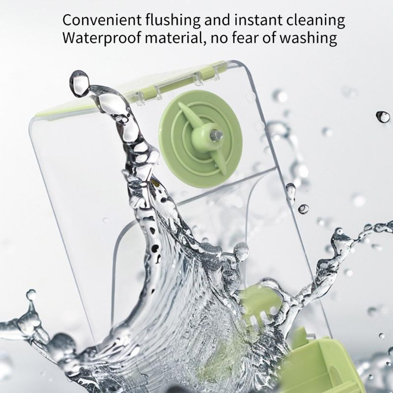 Clear Bird Feeders Reduced Waste Food Containers Cage Mount Food Dispensing Automatic Bird Feeders Large Capacity