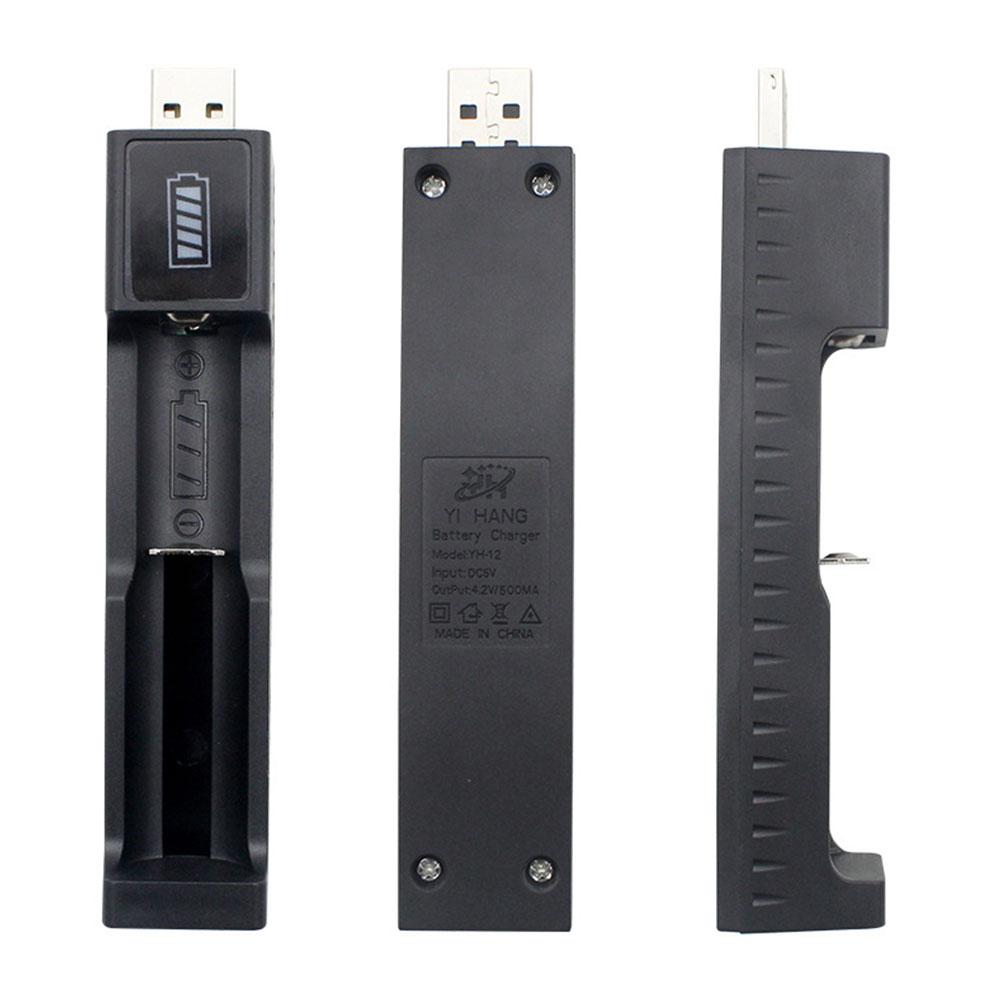 USB Direct Insertion Single 18650 Lithium Battery Fast Button Charging Push Battery Sour H3Q4