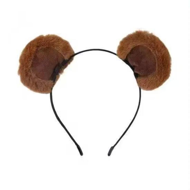 

1Pcs Soft & Adorable Unisex Accessory Plush Bear Ear Headbands For Daily Parties And Cosplay Ideal Gift For All Ages Coffee