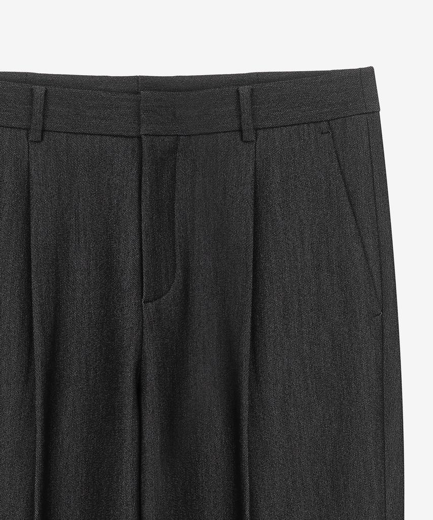 MINDBRIDGE [Couture] Denim-Like Wide One-Pleat Pants
