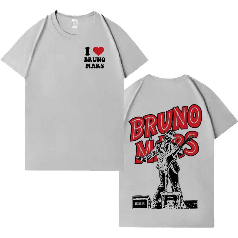 

Rapper Bruno Mars Hip Hop Double Sided Print T Shirts Mens Aesthetic Tshirt Casual Summer Tee Shirt Unisex Streetwear 4XL