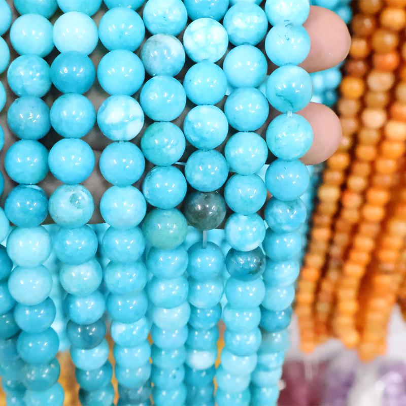 Natural Stone Crystal Beads: Round Beads for Jewelry - Colored Necklaces, Bracelets, Pendants DIY Accessories