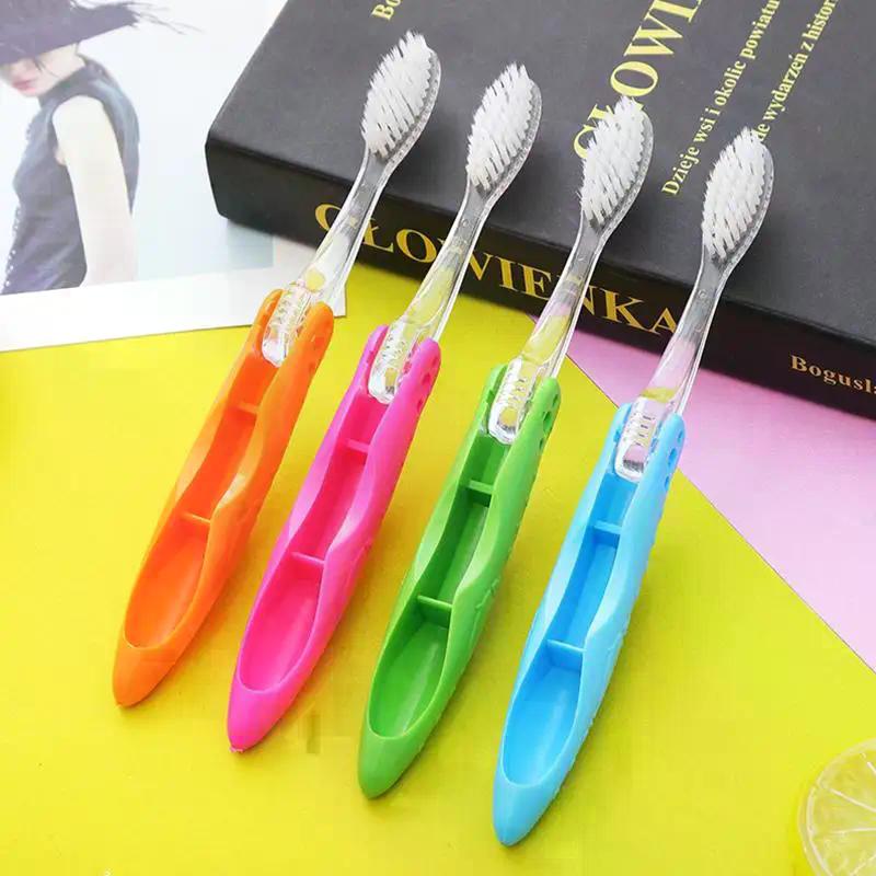 1pcs Portable Disposable Foldable Travel Camping Toothbrush Hiking Tooth Brush Tooth Cleaning Tool Folding Travel Toothbrush