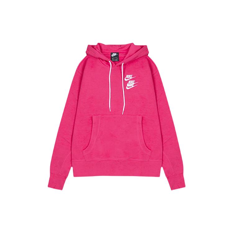 Мужские толстовки Nike Розово-красные с капюшоном Умеренно свободные Regular DA0932-615 L
