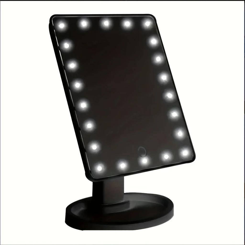 1 LED Makeup Mirror, Desktop Makeup Mirror, Battery Powered (excluding Battery), Suitable As Her Birthday Gift