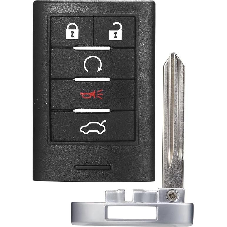 Key Fob VOFONO Keyless Entry Remote Smart Replacement Compatible With Cadillac CTS 2008-2015/ STS 2008-2011 (FCC ID: M3N5WY7777A) 5 Buttons
