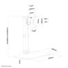 Flat Screen Mount - NewStar - FPMA-D890BLACK - Black - 1 Screen Up To 30" - Adjustable 36-54 Cm