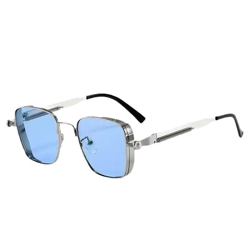 Fashion Vintage Sunglasses for Men Square Frame Driving Special Anti UV High Quality Metal Punk Fashion Trendy Sunglasses