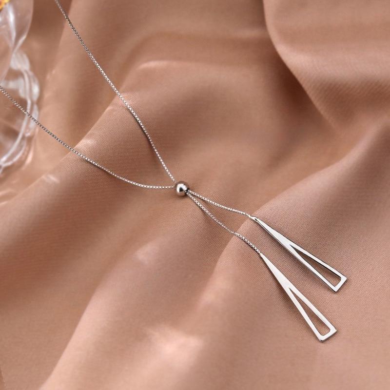 Punk Popular Geometric Sweater Box Chain Female Long Necklace for Women Adjustable Fine Jewelry Wedding Party Birthday Gifts