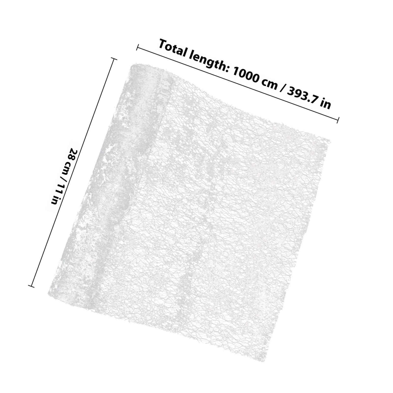 

1 Roll Table Runner Gold Mesh Polyester Metal Foil Chic Table Decorations for Wedding Party Birthday Banquet серебряный