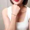 Purple Gold Glossy Peach Heart Bracelet Rose Gold Plated Sweet Double-Sided Love Heart Bracelet Jewelry