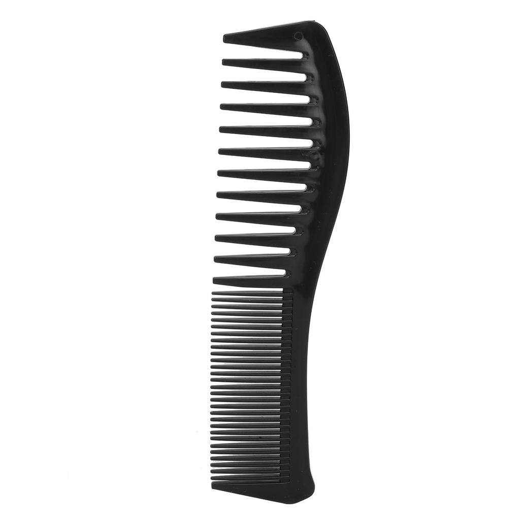 3pcs Hair Comb Set Easy Detangling Hollow Out Comb Wide Teeth Comb Hair Washing Brush Black