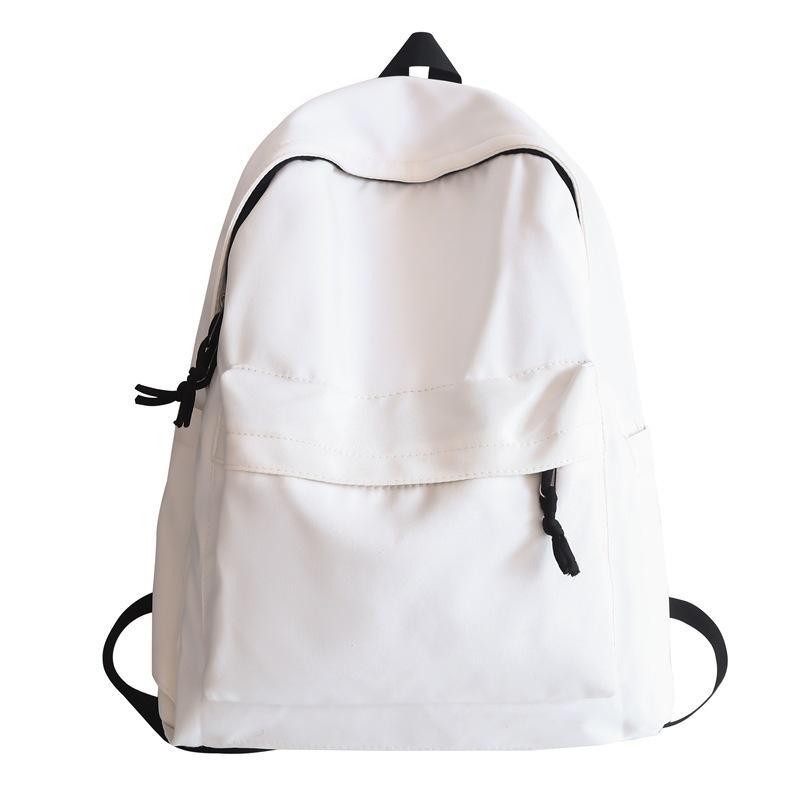 Schoolbag Korean Version of the New Solid Color Backpack, Fashionable, Simple and Large-capacity Backpack for Junior High School Students, Popular