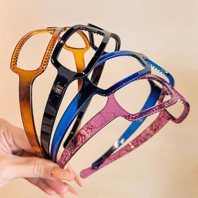 Damen Stirnband Anti-Rutsch Zähne Brillengestell Design Acrylmaterial Leicht Haarreif Haaraccessoires