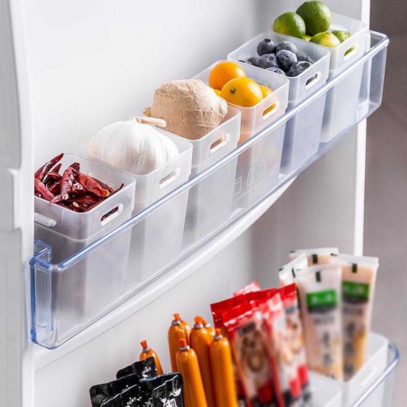 2pcs Refrigerator Storage Box Sorting Kitchen Food Seasoning Storage Box Makeup Organizer Boxes Kitchen Accessories