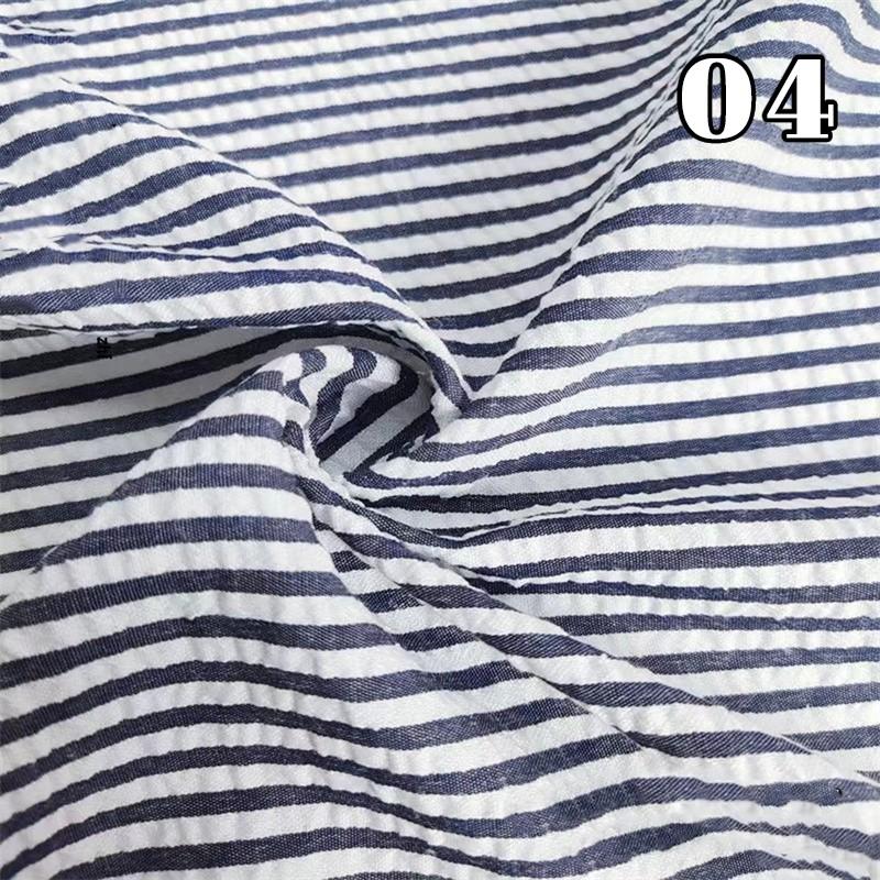 Tenká seersucker kostkovaná látka Ruční práce Měkká látka na šaty Koš Kalhoty Ubrus Šití DIY Bavlněný polyesterový materiál