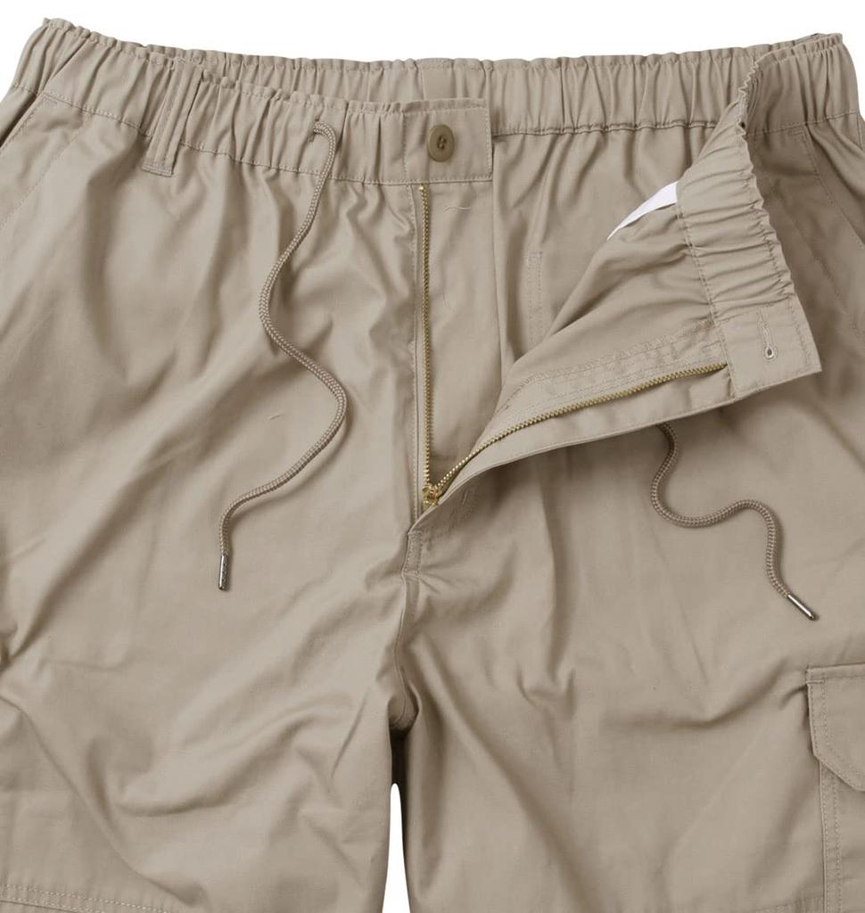 [Plus Size Specialist Mid] Casual Pants (Outdoor Products) OUTDOOR PRODUCTS Plus Size TC Weather Cargo Cropped Pants, Beige, Size 8L, Men's