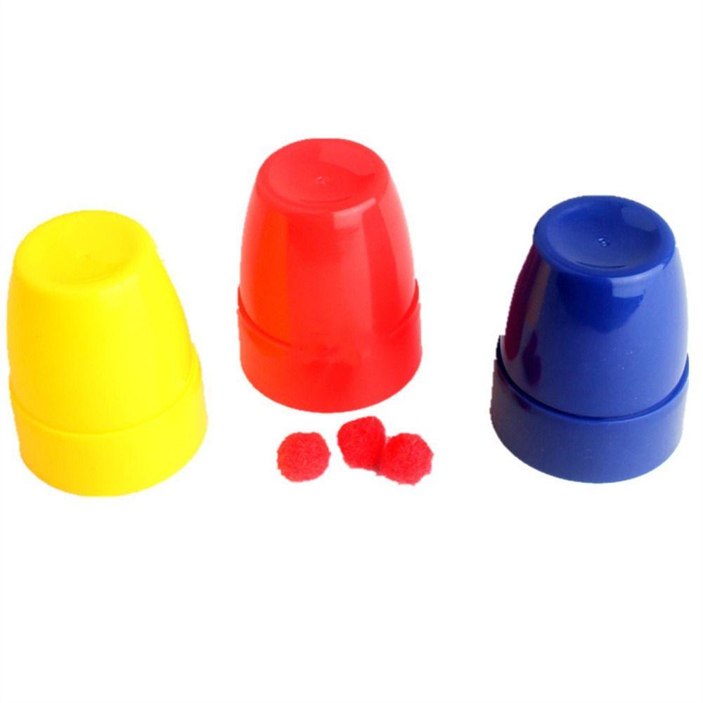 Magische Requisiten Magische Drei Becher Erscheinen Verschwinden Magische Tricks Becher Becher Und Bälle Kinderspielzeug