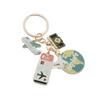 Cherry Blossom Keychain Cute Sweet Metal Pendant Accessories Airplane Kitten Alloy Pendant Fun