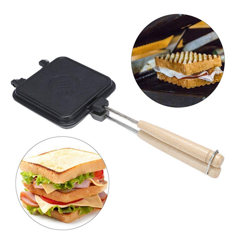 Sandwich Aking Pan Mold Non-stick Double-sided Frying Pan Household Breakfast Egg Pan Waffle Sandwich Pan