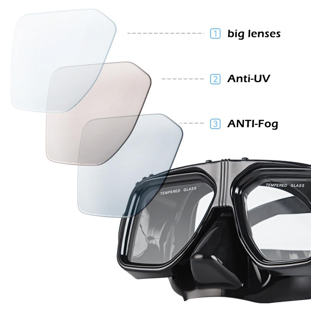 Adult Big Lenses Anti-UV Anti-Fog Diving Goggle Made Of Soft Silicone Softer And More Comfortable For Water Sports