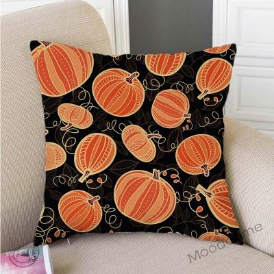 Gold Autumn Fall Pumpkin Harvest Art Thanksgiving Day Decoration Throw Pillow Car Pillow Case Cotton Linen Sofa Cushion Covers
