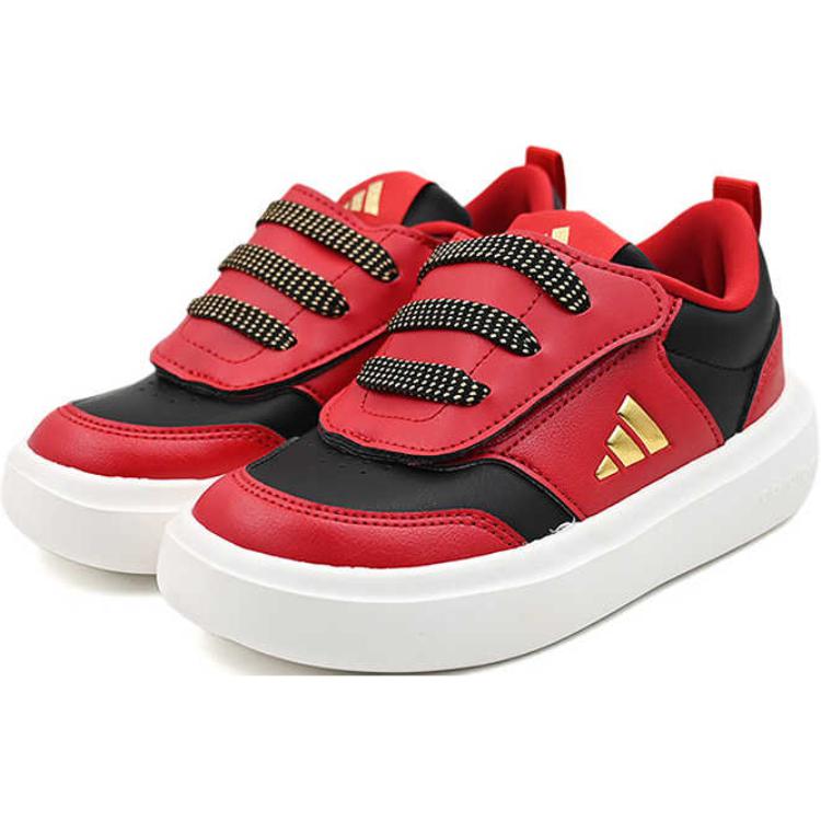 Adidas Park St Comfortable Simple Versatile Sports Non-Slip Wear-Resistant Low-Top Training Shoes Kids Sneakers Red Black JR3358