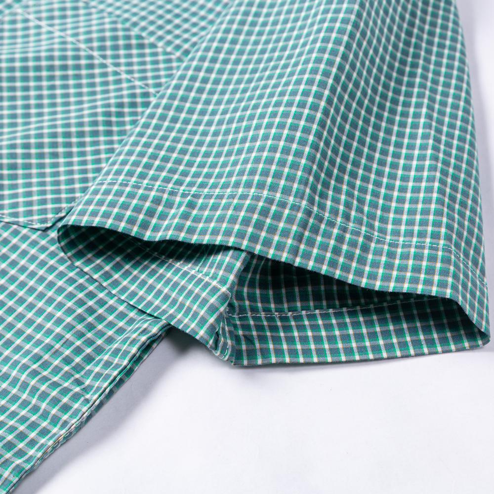 Camisa Casual Británica de Algodón a Cuadros de Manga Corta para Hombre - Ligera de Verano a Cuadros con Botones y Bolsillo Para Ropa Exterior Diaria