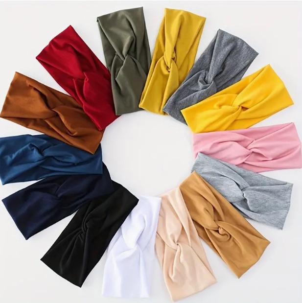 Bandeau Croisé de Sport pour Femme pour Maquillage, Yoga et Lavage du Visage