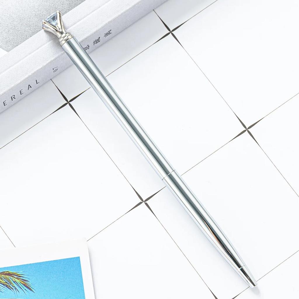 Spinning Ballpoint Pen Roller School Office Supplies Wedding Stationery Crystal Diamond Metal Rose Gold Luxury