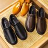 Neue, modische Leder-Freizeitschuhe für Herren mit weicher Sohle, bequem und atmungsaktiv, ideal zum Autofahren, für den Outdoor-Bereich und als Business-Loafer mit dicker Sohle.