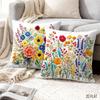 4Pcs Floral Printed Cushion Cover Rose Lily Daisy Hydrangea Pillow Case Polyester Home Decor Sofa Bedroom Living Room 2D Print