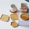 Bamboo Mini Tray Multi Style Storage Trays For Jewelry Photography Props Coaster Flower Pot Base Desktop Storage Supplies