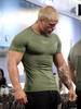 T-shirt da palestra a maniche corte da uomo aderente al muscolo per corsa e allenamento estivi all'aperto
