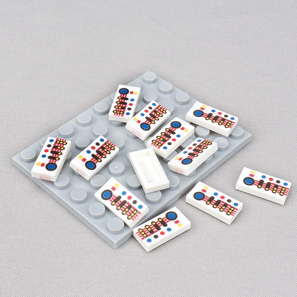 MY OWN CREATION 10PCS 3069 1X2 Machine Control Panel Pattern Building Blocks Printed Board Blocks Particle Toy Children Birthday Xmas Gifts