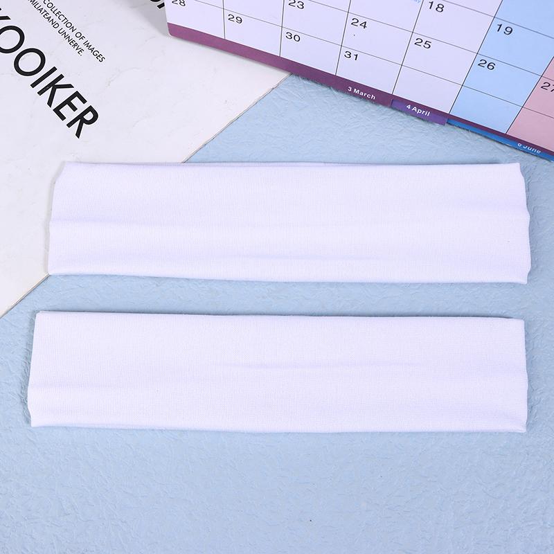 2Pcs Unisex Summer Sports Yoga Headband Simple Adjustable Running Sweat-Absorbing Elastic Single-Color Hair Band