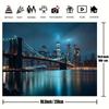 2D Brooklyn Bridge Backdrop, New York City Night Scene Background for Urban Themed Deco