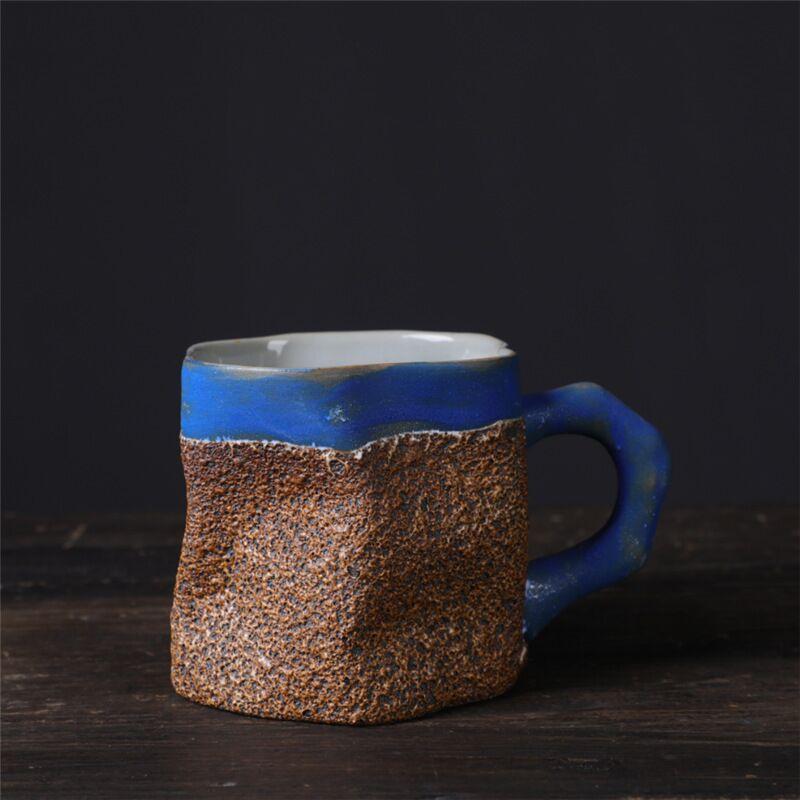 Coarse Pottery Water Cup Irregular Cup Ceramic Cup Special-Shaped Coffee Cup Home Silent Wind Home Retro Mug