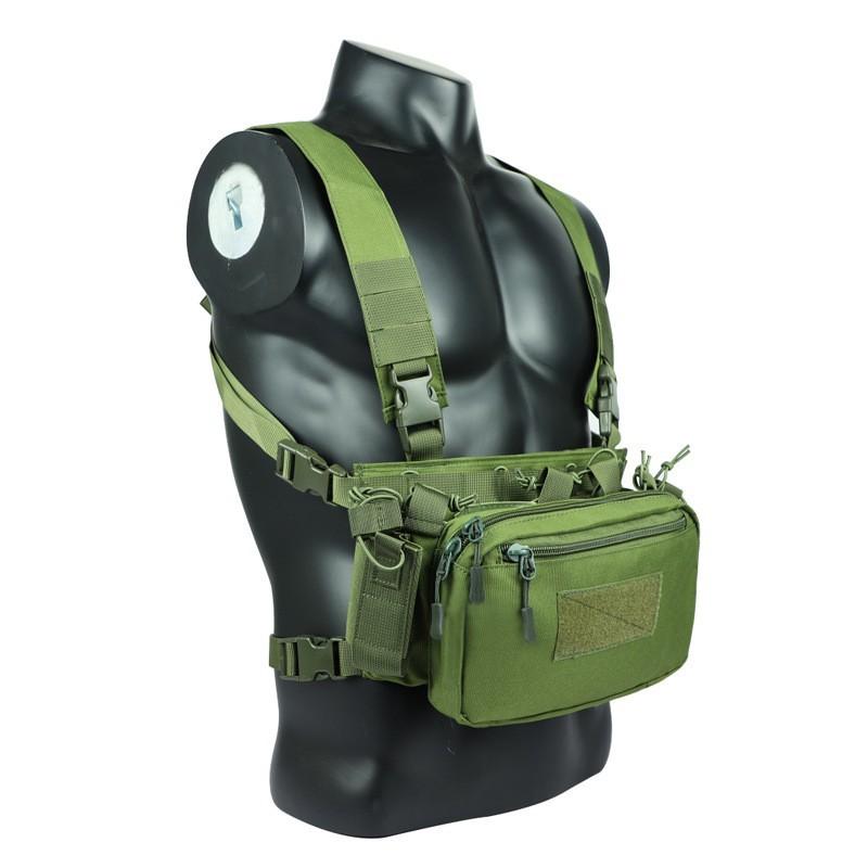 Multifunctional Chest Vest Lightweight Military Fan Equipment Field CS Training Bellyband Waist Pocket