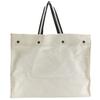 G Pattern Tote Bag 123450 White Canvas Unisex Used