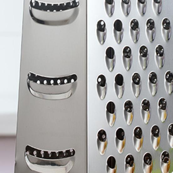 9 Inch 4 Sides Vegetable Grater with Handle Sharp Blade Non-slip Base Ergonomic Design Multi-functional Stainless Steel