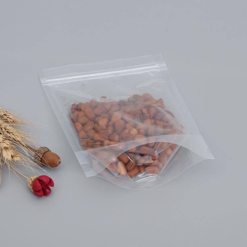 10PCS Transparent Plastic Ziplock Bag Standable Nut Grain Tea Leaf Moistureproof Waterproof Seal Bag Kitchen Storage Refill Bag
