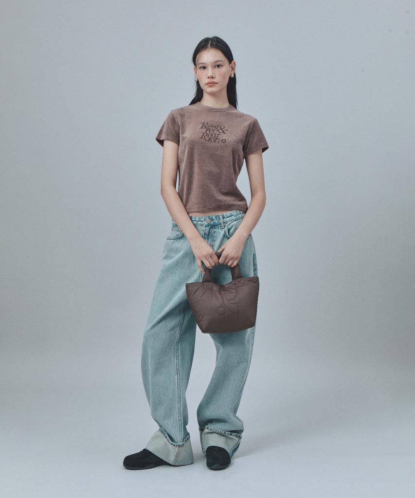 Rest&Recreation Puffer Mini Tote Bag - Brown