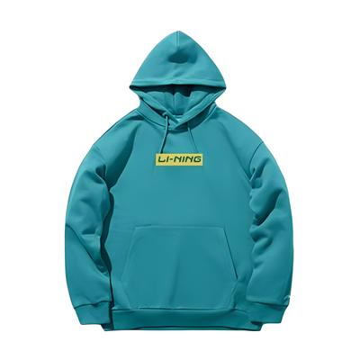 Li-Ning Mode Muster Bedruckt Gesticktes Logo Sportlich Lässig Warm Pullover Langarm Kapuzenpullover Unisex Hoodies Blau Grün AWDR299-2