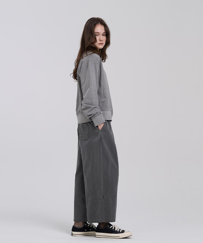 LEVHEARTED Ritardando Wide Banding Pants - Charcoal
