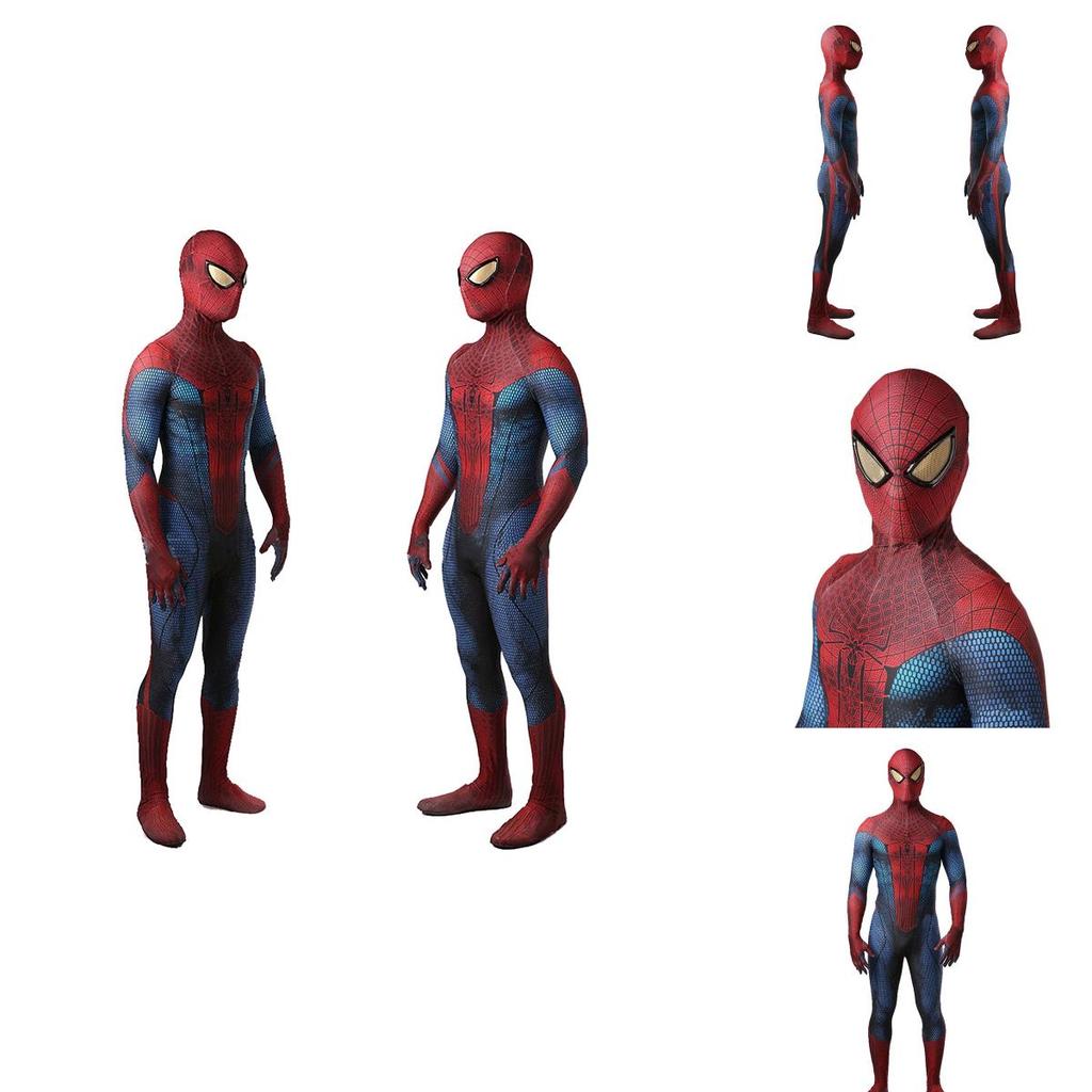 Úžasný oblek Spider-mana Modro-červené spandexové body pro děti a dospělé