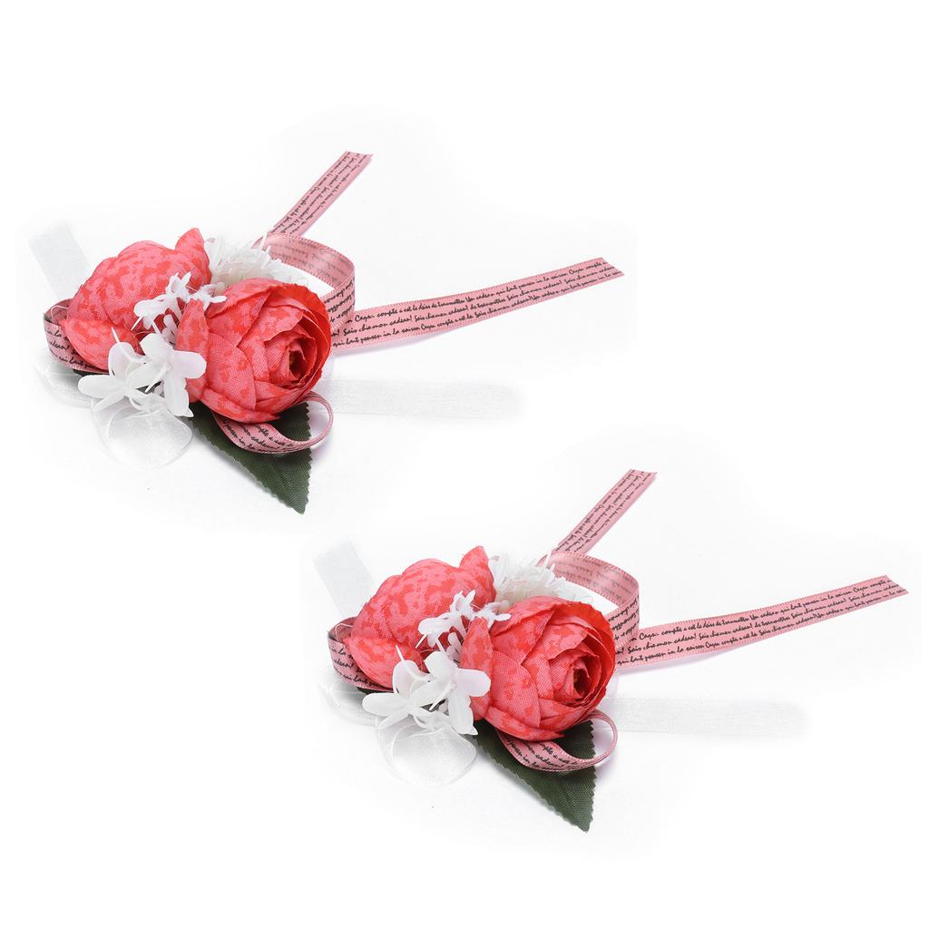 2 Stück Künstliche Handgelenksblume Innovative Brautjungfern-Handgelenks-Corsage Hochzeitsdekoration