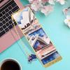 Creative Metal Bookmarks World Classic Architecture Famous Travel Attractions Reading Book Clip With Country Map Tassel Pendant